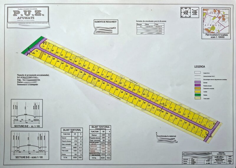 Ilfov Nord-Est Afumati, 74 Parcele de vanzare 46.200 mp, PUZ gata.